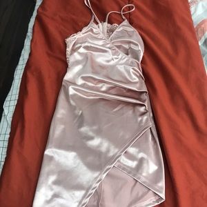 Satin blush dress
